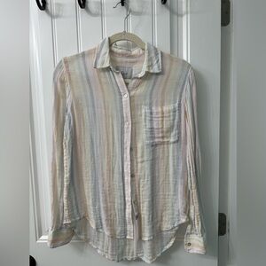 Rails, Ellis Pastel Aurora Striped Button-Up Shirt, XS
